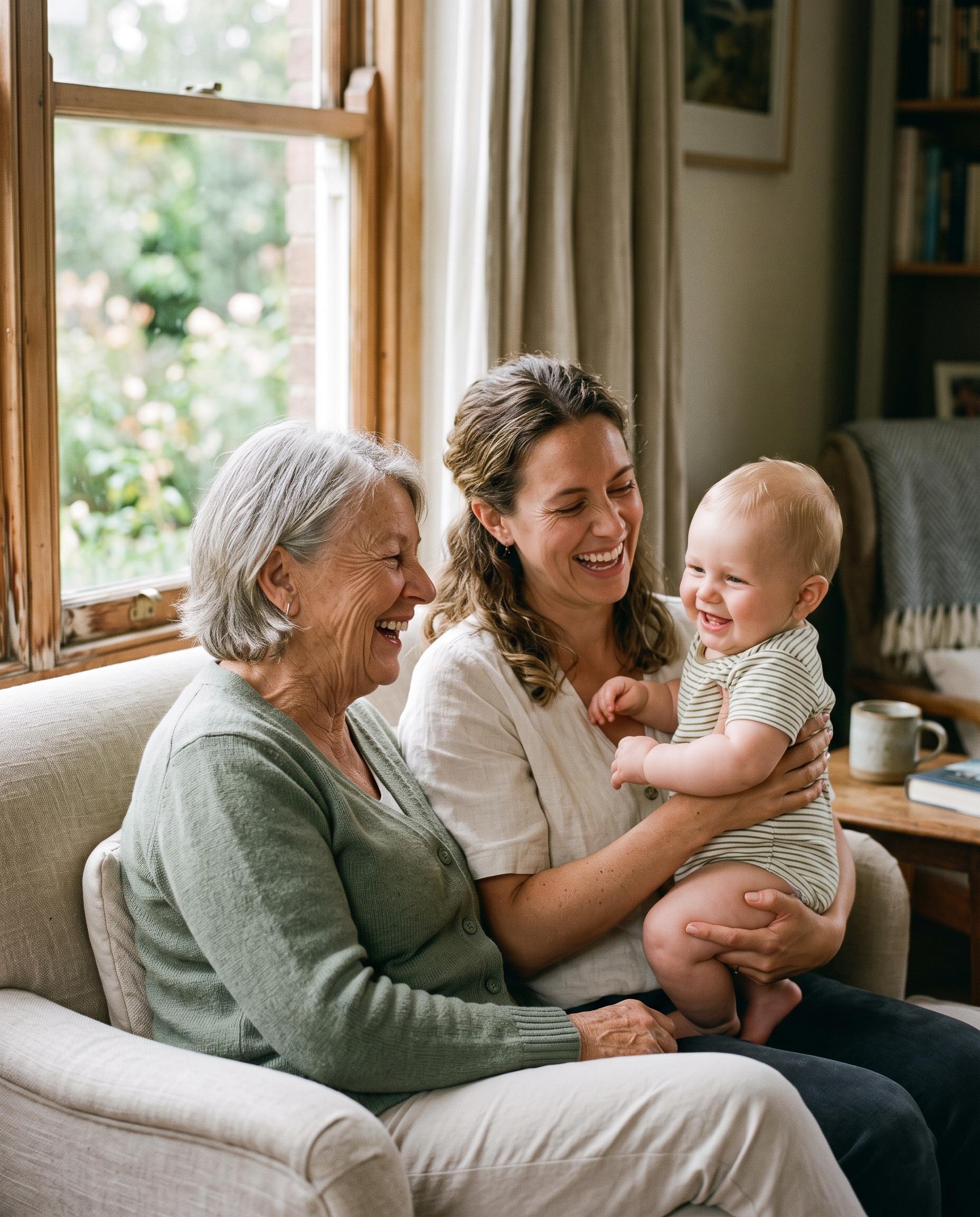 Three generations of a family together